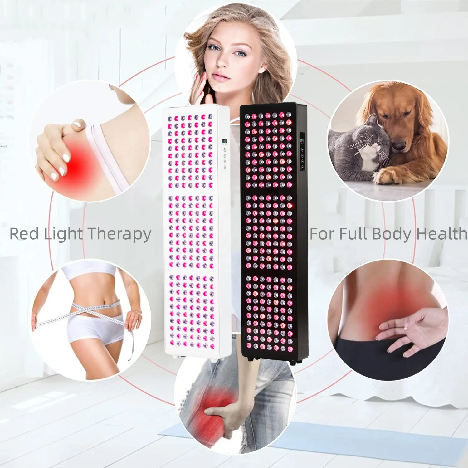 OEM/ODM 7wavelengths 190mw/cm2 Pulse Mode Phototherapy 1000W 210pcs LED Infrared Red Light Therapy Panel Device Machine