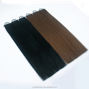 ผมต่อแบบเส้นไหมสีน้ำตาลไฮไลท์ 13A แบบ Double Drawn Butterfly Weft  ชนิดมองไม่เห็นรอยต่อ - Product Image 6
