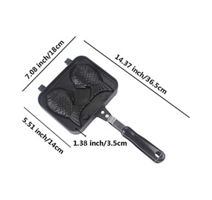 กระทะทำขนมไทยากิแบบญี่ปุ่น ไม่ติดกระทะ รูปทรงปลา สำหรับทำวาฟเฟิล <span class=keywords><strong>เค้ก</strong></span> <span class=keywords><strong>แพน</strong></span><span class=keywords><strong>เค้ก</strong></span> 2 แบบ อุปกรณ์ทำขนม - Product Image 5