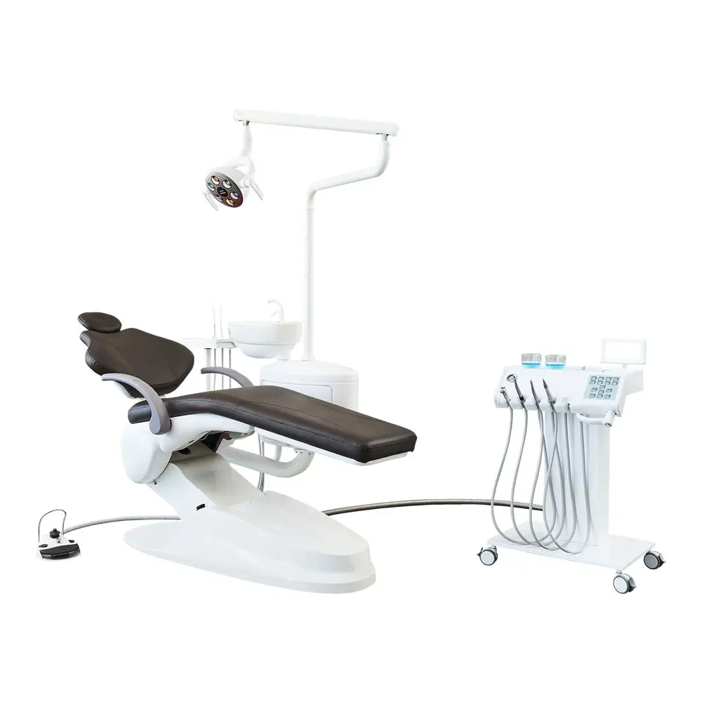 implant dental chair with cart imported PU leather three stage filtration dental equipment