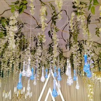 Nouveaux accessoires de mariage oursin 10 têtes goutte plafond décoration lampe acrylique transparent cristal pendentif pendentif ornements