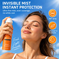Vente en gros de crème hydratante pour le visage, éclaircissante, légère, soin de la peau, haute qualité, crème solaire personnalisée pour peau de verre, SPF 50, spray