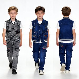 Conjunto de Dos Piezas de Jeans para Niñas de 2 a 5 <span class=keywords><strong>Años</strong></span>, Modelo YQ290, 10.25 Dólares, Material de Jeans, Conjuntos Infantiles - Product Image 2