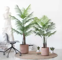 All'ingrosso verde decorazione per la casa interna tropicale pianta finta bonsai foglia di palma pianta albero artificiale