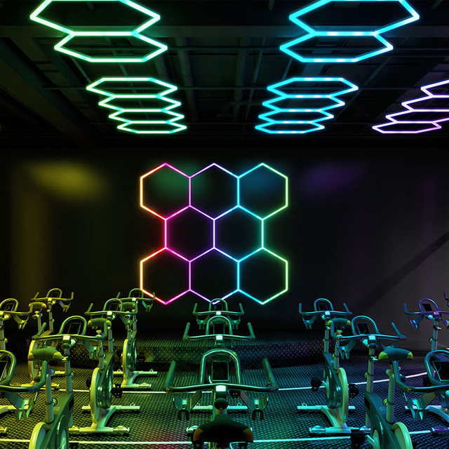 Rgb Hex Hexagonal Honeycomb Hexagon Led Lights Lamp Rgb Grid Work Light Garage Ceiling
