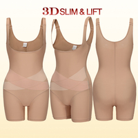 Body gainant en soie et élasthanne pour femme, effet ventre plat, rehausseur de fesses, soutien-gorge intégré, idéal post-partum et maintien de la poitrine