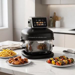 Forno <span class=keywords><strong>Friggitrice</strong></span> <span class=keywords><strong>ad</strong></span> <span class=keywords><strong>Aria</strong></span> con Coperchio <span class=keywords><strong>a</strong></span> Ribalta in Vetro, Doppia Vasca 4.2L+2.2L Intercambiabile, Finestra di Visualizzazione, Base Antiscottatura Fissa, per Cucina Domestica - Product Image 1