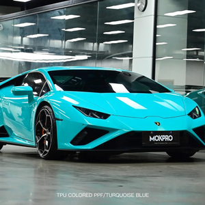 Pellicola Protettiva per Vernice in PPF Colorato Blu Turchese in TPU, Novità, Pellicola Autoadesiva per Carrozzeria <span class=keywords><strong>Auto</strong></span>, Autoriparante - Product Image 1