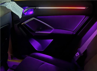 Convient aux Audi A6/A4/A3/A5/Q5/Q3/Q2/Audi C7/C8/B8/B9, éclairage d'ambiance, 64 couleurs irisées, éclairage d'ambiance intérieur de la voiture