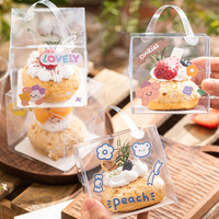 ZNBB009 Boîte d'emballage en plastique PP transparente de qualité alimentaire pour petits gâteaux et desserts, avec impression personnalisable