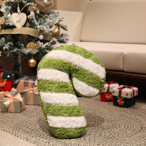 Factory Wholesale Anime <b>Christmas</b> <b>Candy</b> <b>Cane</b> Green Cartoon Cute Plush Toys Stuffed Animal Toys Claw Machine Toys for Children - Product Image 1
