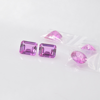 Geräumige Premium Ruby Gems Stein Achteck Schnitt Dunkelrot Rose Rosa Tauben blut Synthetischer Rubin Lose Edelstein