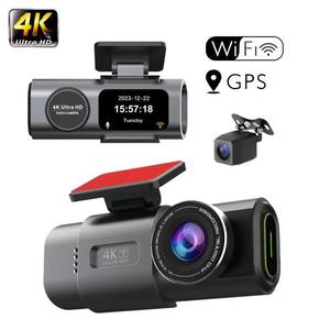 Venda por Atacado DVR de Carro 4K com Duas Lentes HD 170 Ângulo Larguíssimo Visão Noturna WiFi GPS Gravação Dianteira e Traseira - Product Image 4