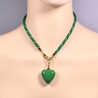 Collier tendance en acrylique avec pendentif cœur, multicolore, en corde paracorde, brillant et solide, pour filles, cadeaux quotidiens
