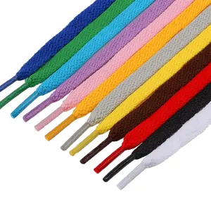Cordones de cuerda para zapatillas deportivas, cordón de zapato plano a granel de Color personalizado