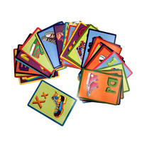 Cartes d'étude en papier recyclable et écologique, imprimées sur mesure par un fabricant chinois, jeux de cartes flash pour l'apprentissage de l'anglais, jeu d'alphabet ABC pour la famille