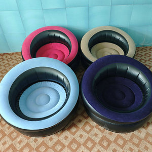 <b>Inflatable</b> Sofa Bird's Nest Chair Air Filled Soft Fabric Single Cylindrical Sofa For Adults Blue Red Black Brown - Product Image 1