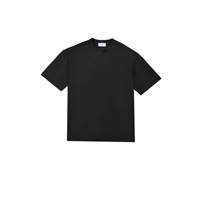 Kaos Pria Lengan Pendek Retro Musim Semi/Panas 2026, Bahan Katun Murni Tebal 280g, Model Longgar, Warna Solid Vintage