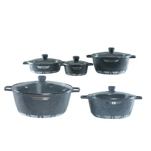 Granite Die Cast Aluminum Nonstick Ceramic Cookware Sets Granite Frying Pan Marble Cookware Manufacturer