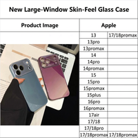 Coque de téléphone en verre trempé avec grande fenêtre pour appareil photo pour iPhone 18 Pro Max, finition mate transparente, toucher doux