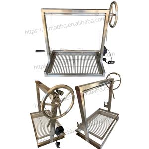 Baja tahan karat DIY cardigan BBQ Grill mewah Drop-in Santa Maria Grill dengan Rotisserie Kit - Product Image 2