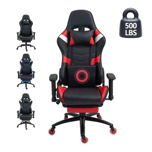 500LBS <span class=keywords><strong>chaise</strong></span> d'ordinateur robuste en gros pas cher ergonomique confortable course <span class=keywords><strong>chaise</strong></span> de jeu de <span class=keywords><strong>bureau</strong></span> avec repose-pieds - Product Image 1