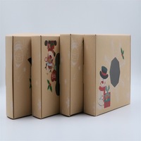 Nouveau style transparent boîte-cadeau de Noël créativité boîte de papier kraft pour bonbons biscuit gâteau personnalisé en gros boîte-cadeau emballage