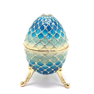 Shinnygits-caja de joyería esmaltada en forma de huevo de Pascua, regalo de negocios, recuerdo, Faberge - Product Image 6