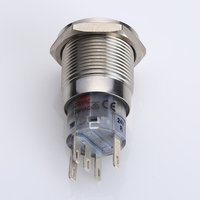 Interruptor de Botón Pulsador Impermeable ONPOW de 19 mm (LAS1-AGQPF-D/S) CE, RoHS