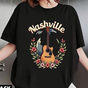 2025 New America European Nashville Elements Short Sleeve <b>T</b>-Shirt Woven Fabric Custom Digital Printing Shirts with Pattern - Product Image 2