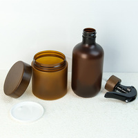 Ensemble de vaporisateurs sur mesure pour soins de la peau, emballage avec couvercle en bois de noyer, flacon et pot rechargeables, production directe usine