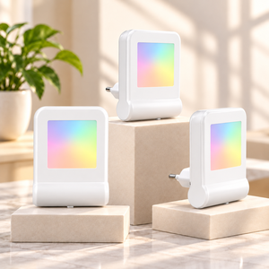 Veilleuse LED colorée à branchement direct, avec capteur de lumière, 0,5 W, économie d'énergie, pour chambre, escalier, couloir - Product Image 1