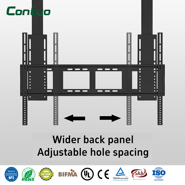 52-100inch Motorized Electric Ceiling TV Bracket TV Lifter Height Adjust Remote Control Ceiling TV Mount