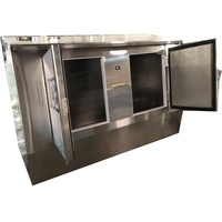 Nouveau acier inoxydable 2 porte inclinée personnalisé extérieur glacière Machine de congélation glacière personnalisable