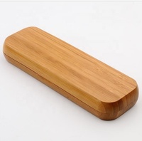 Boîte porte-stylo en bambou pour stylos en bambou, métal et bois écologiques de haut niveau avec logo gravé