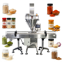 Machine de remplissage et de conditionnement semi-automatique CE pour pots en plastique, avec peseuse à vis sans fin et capsuleuse, pour poudres et épices