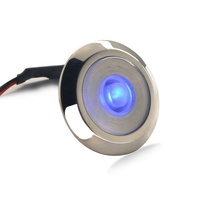 Lumière de pied LED marine authentique, lumière d'escalier, lumière de courtoisie pour camping-car, bateau, mini LED bleue, acier inoxydable, étanche