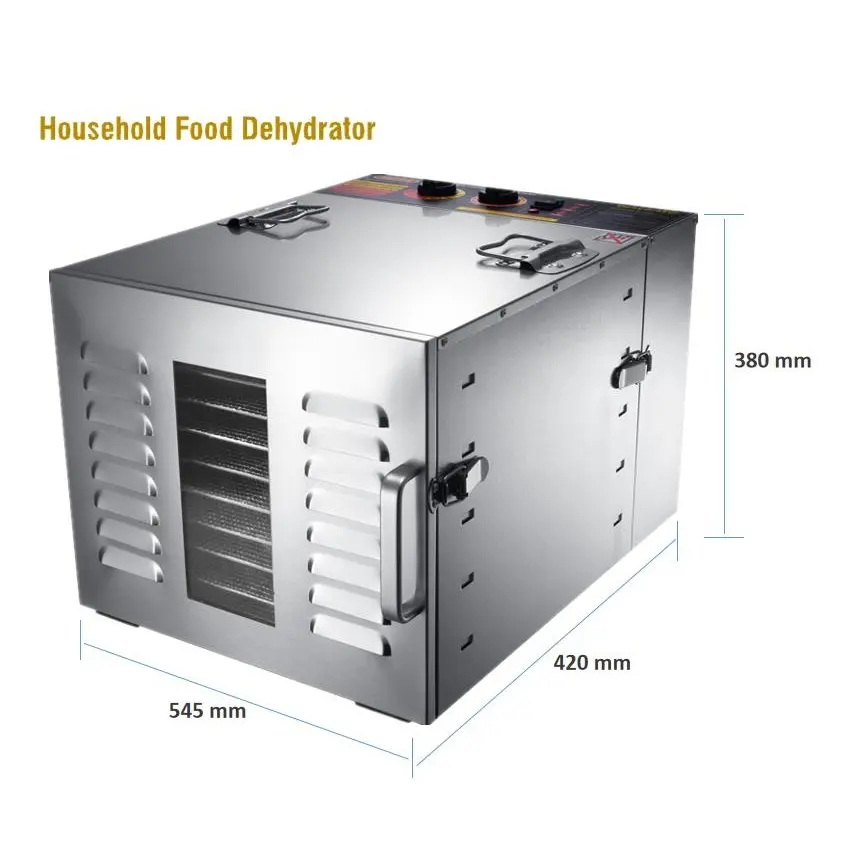 फ़ोशान फ़ैक्टरी मूल्य फल डिहाइड्रेटर 10 ट्रे छोटा खाद्य ड्रायर, मसाला लहसुन खाद्य डिहाइड्रेटर मशीन