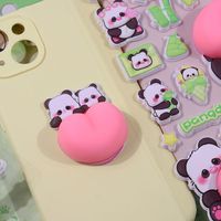Autocollants Kawaii 3D en relief souple pour coque de téléphone, décorations DIY anti-stress pour l'école