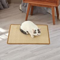 Natürliche Sisal-Katzenkratzmatte Horizontale Bodenkratzmatte mit Klebebändern zum Schutz von Sofa und Teppich für Hauskatzen