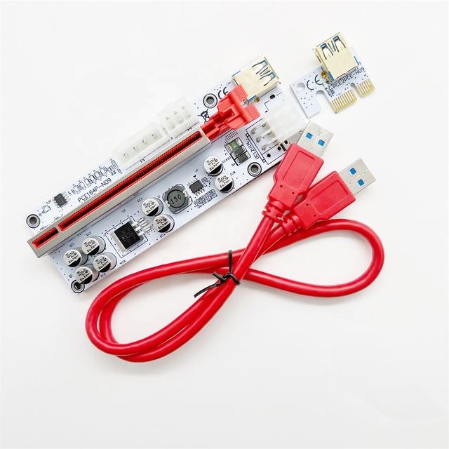 new ver010x ver010s Plus Pci-e Express 6pin 1x To 16x Card Extender Usb 3.0 Pcie Power Gpu Cable Adapter Riser 009s