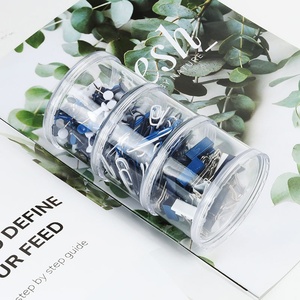 Set di 3 Tipi di Fermagli Metallici a Clip, Combinazione di Fermagli Blu per Biglietti, Porta Biglietti, Set di Cancelleria per Quaderni, Clip all'Ingrosso - Product Image 5