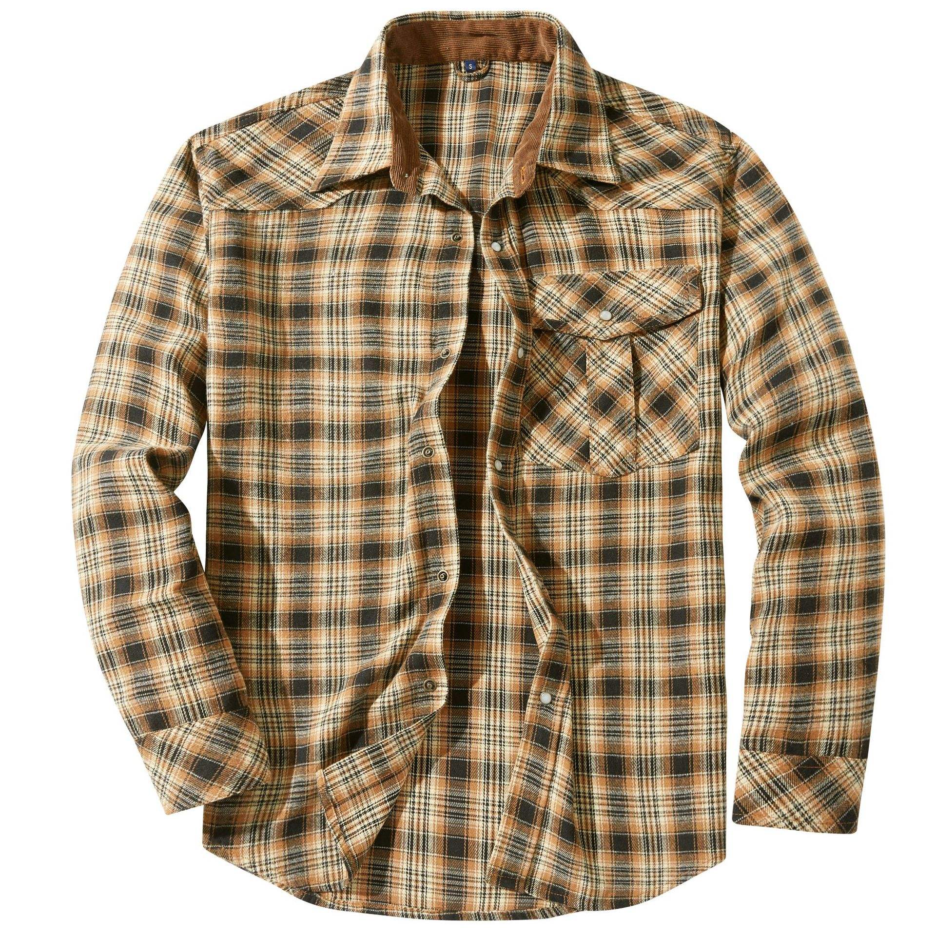 Brown plaid flannel shirt