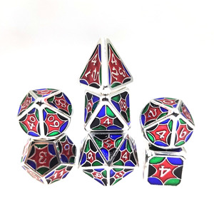 Juego de Dados de Esquina Redondeada de Veinte Caras para Juegos de Rol DND, <span class=keywords><strong>Serie</strong></span> Estrella Personalizada al por Mayor - Product Image 2