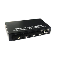 Convertisseur de média fibre optique Gigabit Ethernet 20KM 4SC + 2 RJ45, commutateur réseau, vente chaude usine