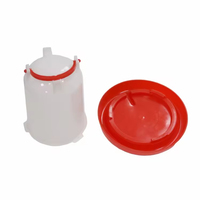 Abreuvoir automatique pour volailles de 1,5 L, rouge et blanc, abreuvoirs pour poulets et bouilloire à boire pour coqs, alimentation et abreuvement des animaux de ferme