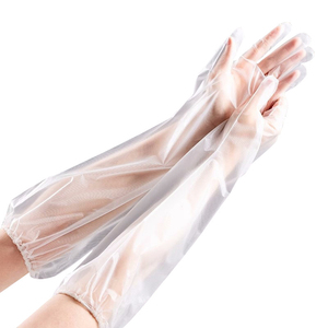 Restaurant Cuisine BBQ <span class=keywords><strong>Gants</strong></span> alimentaires écologiques Sécurité à manches longues jetables <span class=keywords><strong>Long</strong></span> Arm PE CPE <span class=keywords><strong>Gants</strong></span> - Product Image 2