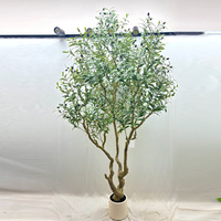 Grand Olivier Artificiel Amovible en Pot d'Intérieur, Style Nordique, Végétation Bionique Verte, Offre Promotionnelle Transfrontalière, Fausse Plante d'Intérieur en Plastique