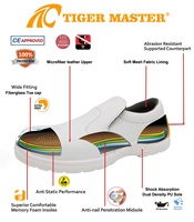 Chaussures de sécurité basses CE S1P blanches pour cuisine, avec embout en fibre de verre, anti-perforation, antistatiques, résistantes à l'huile et à l'eau, semelle antidérapante en PU