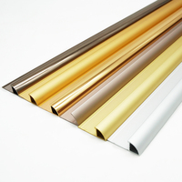Profilé de finition en aluminium de forme ronde, demi-rond, bord arrondi, pour la transition des carreaux, la décoration des murs